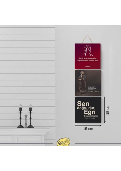 Ahşap Katlanabilir 3lü Tablo - TBL0057 indirimleri