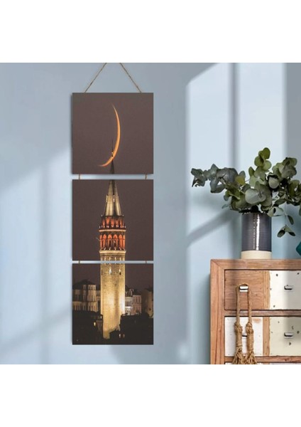 Ahşap Katlanabilir 3lü Tablo - TBL0090