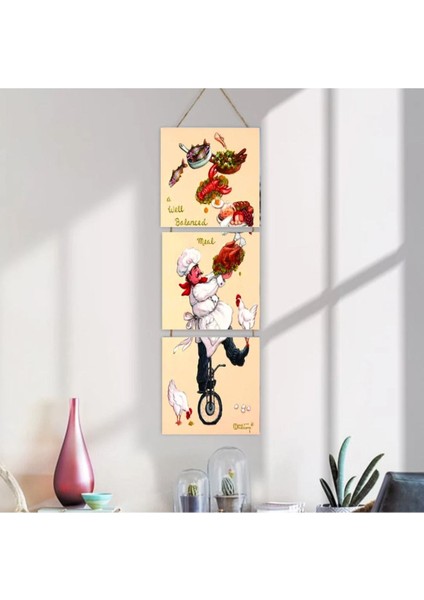 Ahşap Katlanabilir 3lü Tablo - TBL0055 fırsatları