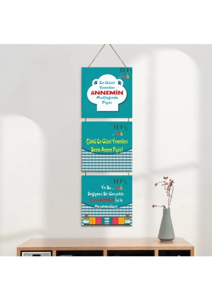 Ahşap Katlanabilir 3lü Tablo - TBL0122