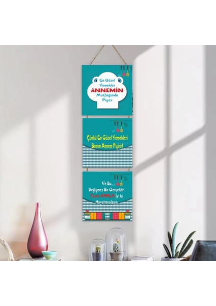 Ahşap Katlanabilir 3lü Tablo - TBL0122