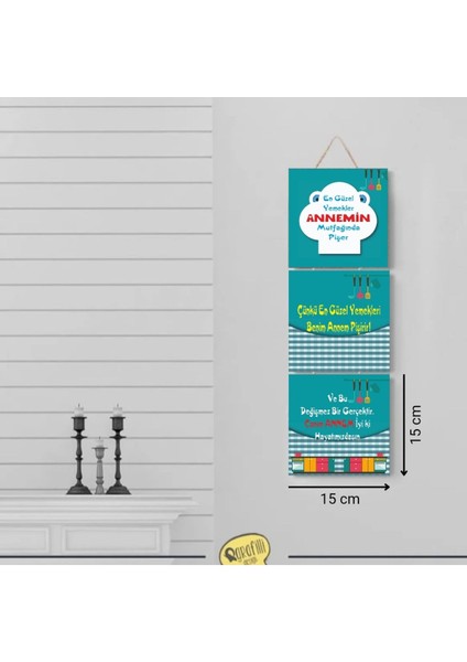 Ahşap Katlanabilir 3lü Tablo - TBL0122
