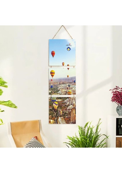 Ahşap Katlanabilir 3lü Tablo - TBL0106