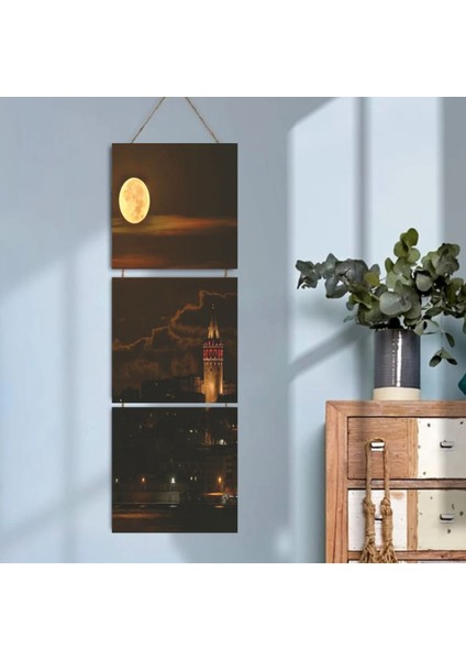 Ahşap Katlanabilir 3lü Tablo - TBL0101