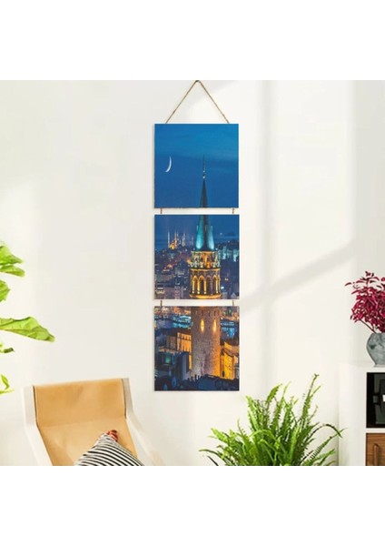 Ahşap Katlanabilir 3lü Tablo - TBL0105