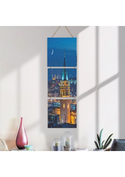 Ahşap Katlanabilir 3lü Tablo - TBL0105