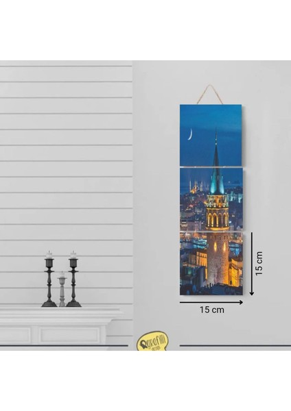 Ahşap Katlanabilir 3lü Tablo - TBL0105