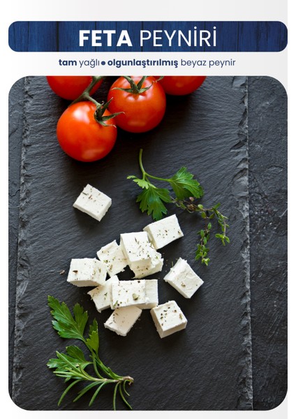 Feta Peyniri 400 Gr. - Tam Yağlı Olgunlaştırılmış Beyaz Peynir - Feta Cheese