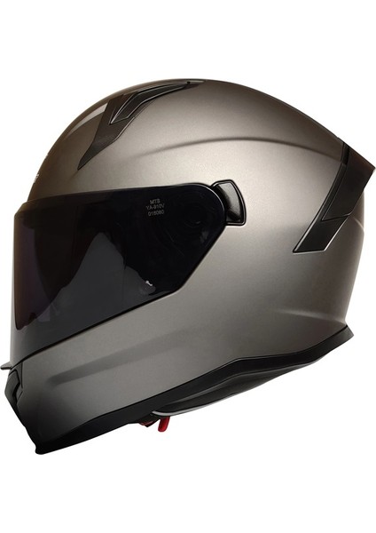 M910 Mat Grey Full Face Motosiklet Kaskı