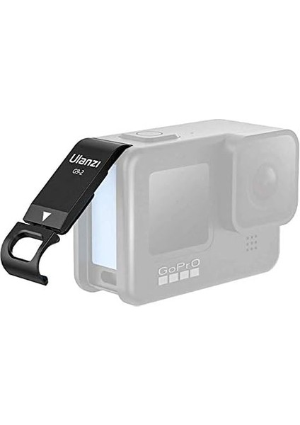 G9-2 Pil Kılıfı Çıkarılabilir Şarj Bağlantı Noktası Adaptörü Alüminyum Gopro Hero 9 ve Gopro Hero 10 Siyah ile Uyumlu