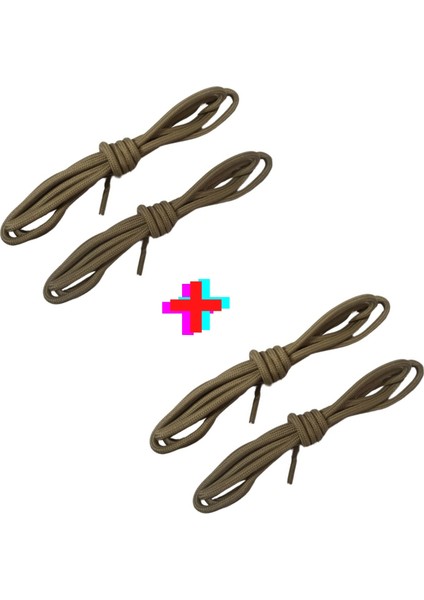 -2 ÇİFT , 120 cm, Çöl Beji ,Sağlam, Fitilli, Çift Katmanlı, Ekstra Dayanıklı Bağcık, Bot Bağcıkları( 2 Çift, 120 cm, Kum Beji)