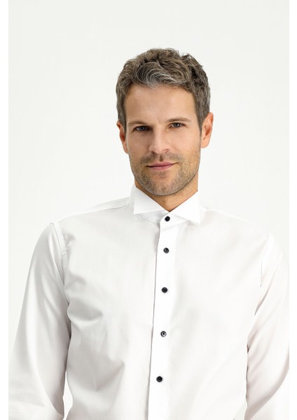 Ata Yaka Slim Fit Dar Kesim Pamuk Gömlek modelleri