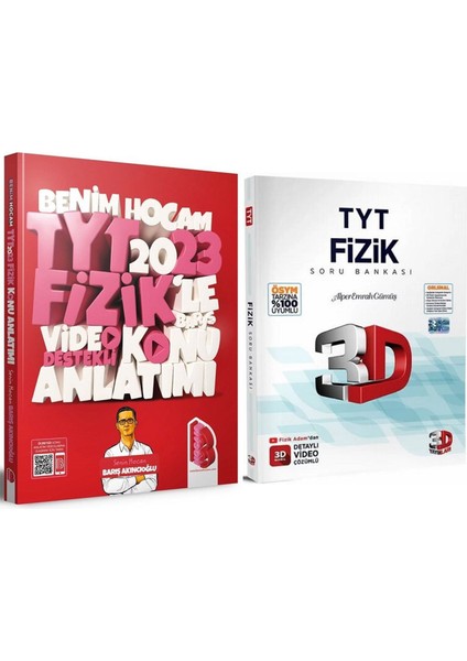 2023 TYT Fizik Konu Anlatımı ve 3D Yayınları Soru Bankası 2 Kitap