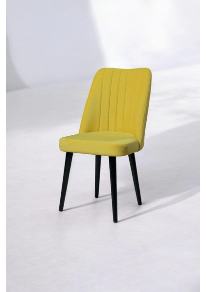 Soho Kumaşlı, Ahşap Ayaklı Şık ve Modern Polo Sandalye