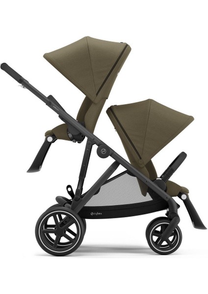 Gazelle S (Black Şasi) Ikiz Bebek Arabası (Classic Beige)