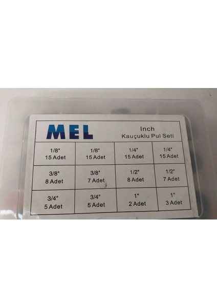 Kauçuk Kauçuklu Pul Seti 105 Adet (Süper Pul)Inch