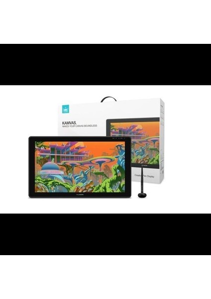 Kamvas 22 Plus IPS Panel Full Hd LCD Grafik Tablet 8192 Kademe Basınç Hassasiyetli, 140% Srgb, 5080LPI Çözünürlük Grafik Tablet (HUGS2202)