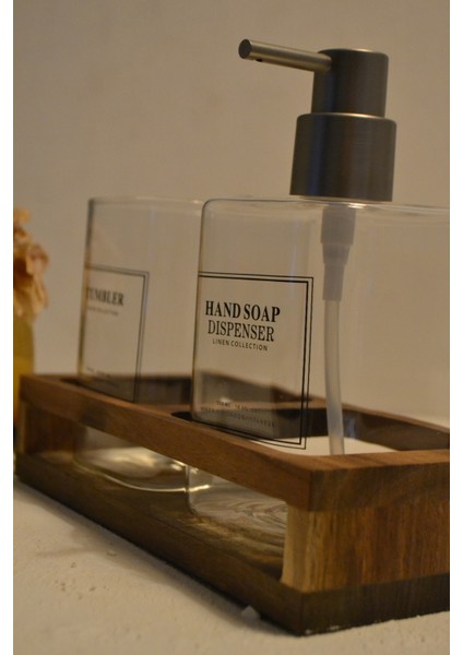 Akasya Standlı Banyo Seti( 3parça )