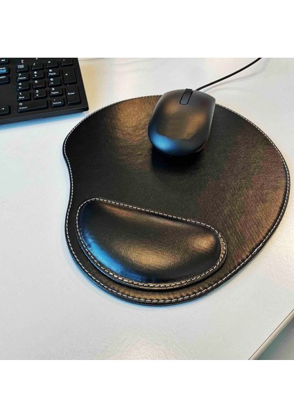 Bilek Destekli Mousepad - Dikişli Kaymaz Mouse Ped - Fare Pedi Kahverengi Mouse Pedi - Dikişli Oval Mouse Altlığı fiyatları