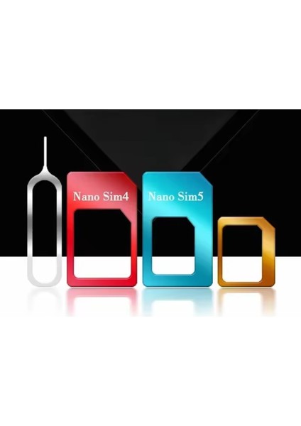 Nano Mikro Sim Adaptörü 5-In-1 Metal Kart Cep Telefonu Kartı Küçük Kart Büyük Kart Yuvası Sim Kart