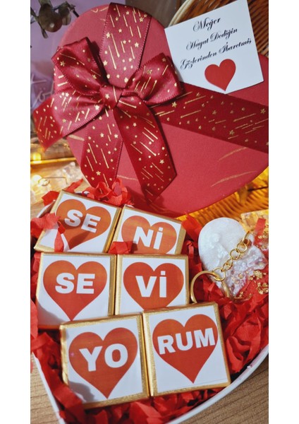 Kalpli Çikolata Kutusu Sevgiliye Hediye Özel Günler Doğum Günü Sevgililer Günü Yılbaşı