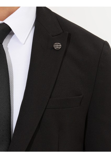 Erkek Siyah Ex. Slim Fit Takım Elbise 50261101-VR046