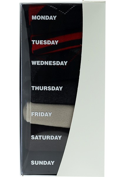 7'li Desenli Pamuklu Çorap Seti