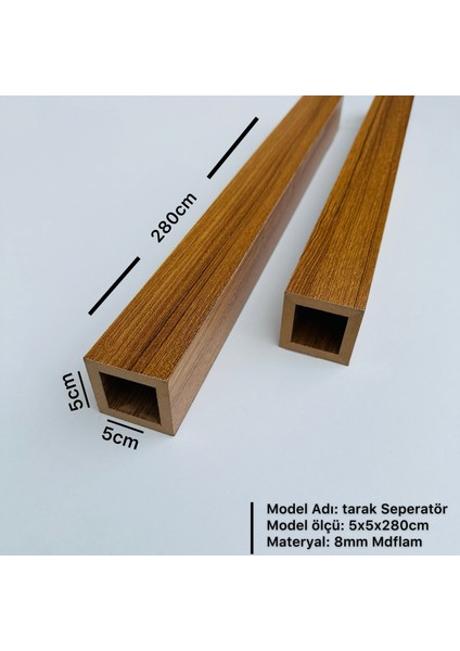 Seperatör / Bölme 5cm x 5cm x 280CM (4 Adet)