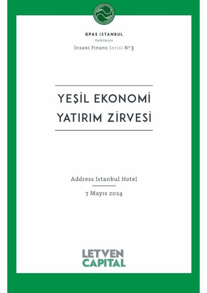 Yeşil Ekonomi Zirvesi