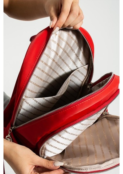 Saten Kumaş Kadın Sırt Çantası 38*28 cm Yağmur Itici Kumaş Mega Bag Günlük Kullanıma Uygun fırsatları