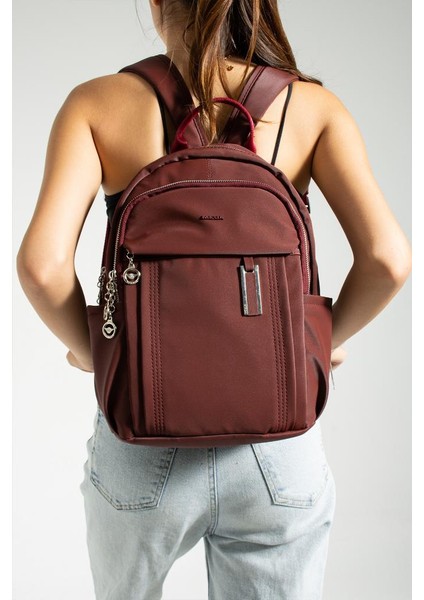 Saten Kumaş Kadın Sırt Çantası 38*28 cm Yağmur Itici Kumaş Mega Bag Günlük Kullanıma Uygun