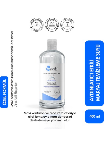 Mavi Kantaron Katkılı Aydınlatıcı Makyaj Temizleme Suyu (400 ML)