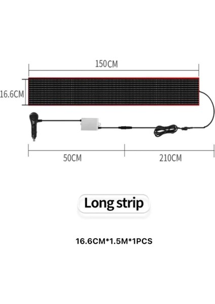 LED Matrix Panel Kamyon ve Tır Için Uzaktan Kumandalı Dijital Ekranlı Göz Animasyonu 1,5 Metre (App Yok)