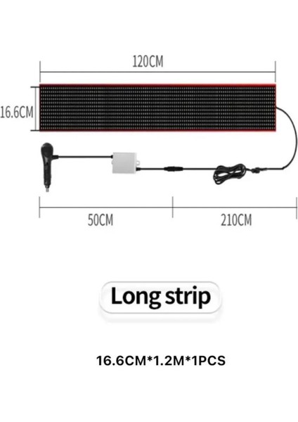 LED Matrix Panel Kamyon ve Tır Için Uzaktan Kumandalı Dijital Ekranlı Göz Animasyonu 1,2 Metre (App Yok)