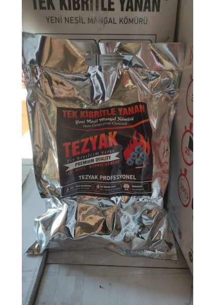 Profesyonel Tek Kibritle Yanan Yeni Nesil Mangal Kömürü (2 kg x 2 Paket) 4 kg