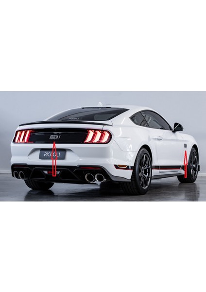 Mustang Mach1 Siyah Abs Logo Arma Ford Ile Uyumlu