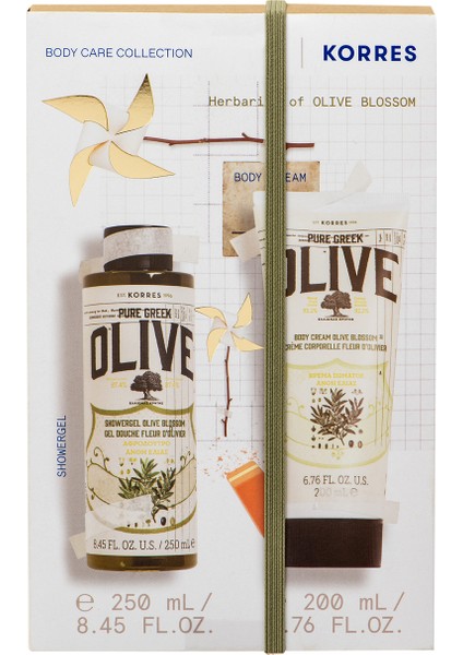 Pure Greek Olive Blossom Shower Gel 250 ml & Body Milk 200ML fiyatları