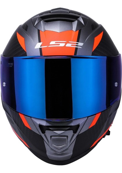 Storm 2 Racer Turuncu Kapalı Motosiklet Kaskı Mavi Camlı fırsatları