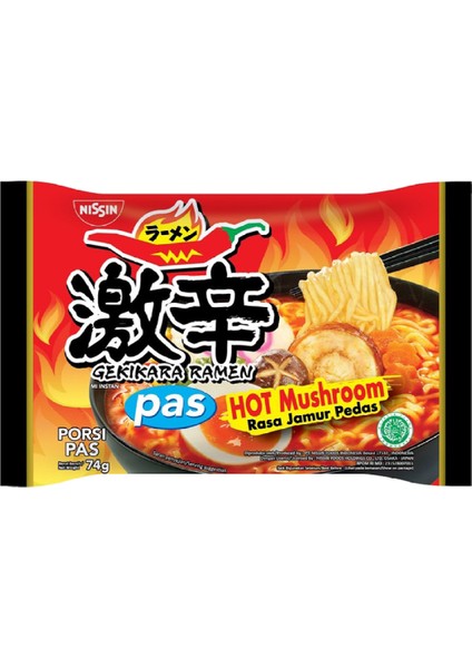 Gekikara Ramen Mi Instan Goreng Hot Mushroom 121GR 1 Paket