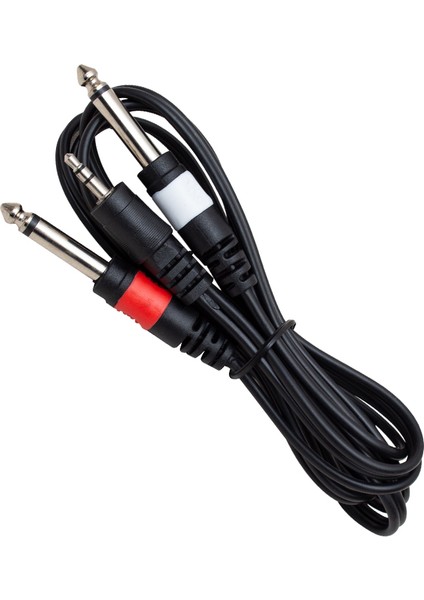 3.5mm Stereo Erkek/2x6.3mm Mono Erkek 1.5 Metre Kablo (4738)