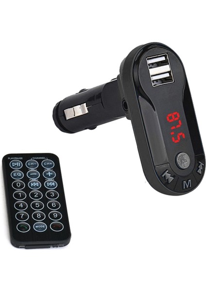 Hello HL-19683 Bt-Fm Modulatör Çift Usb/sd/mp3 12-24 Volt Hafızasız Bluetooth Fm Transmıtter (4738)