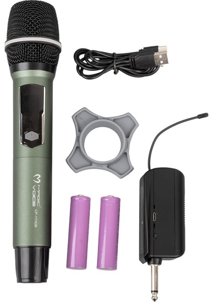 Uhf Ekranlı 1 El Kablosuz Telsiz Mikrofon CP-111 (4738)
