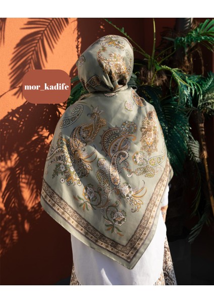 İpeksi Pamuk Etnik Desen Retro Şal