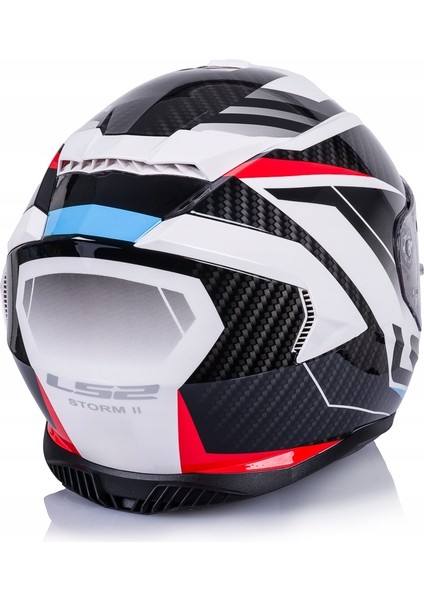 Storm 2 Racer Beyaz Kapalı Motosiklet Kaskı Siyah Camlı indirimleri