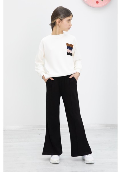 Siyah Dantel Cepli Ispanyol Paça Kız Çocuk Alt Üst Takım 19980 modelleri