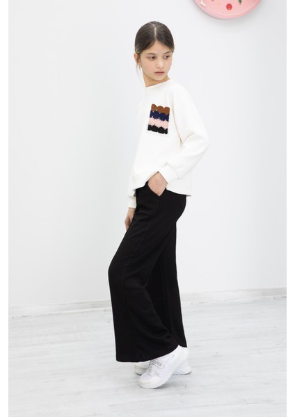 Siyah Dantel Cepli Ispanyol Paça Kız Çocuk Alt Üst Takım 19980 fırsatları