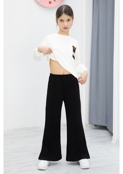 Siyah Dantel Cepli Ispanyol Paça Kız Çocuk Alt Üst Takım 19980 indirimleri