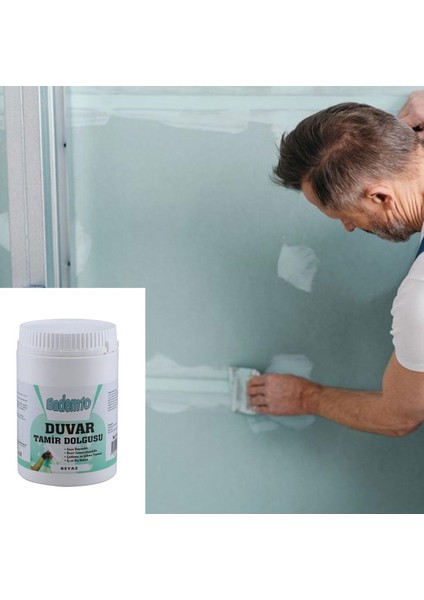 1 kg Duvar Tamir Dolgu Macunu Zemin Alçı Sıva Derin Boşluk Doldurucu Onarıcı Giderici 1000 gr