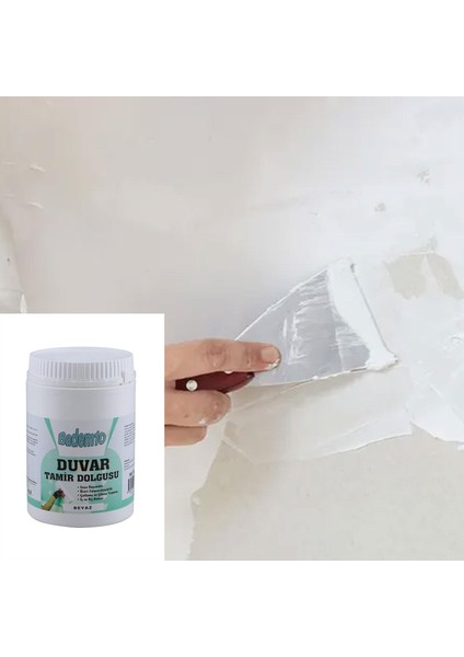 1 kg Duvar Tamir Dolgu Macunu Zemin Alçı Sıva Derin Boşluk Doldurucu Onarıcı Giderici 1000 gr