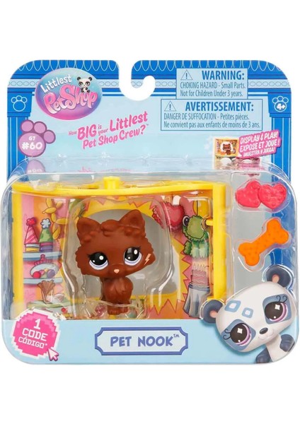 Littlest Pet Shop Minişler Figür Set Pet Nook G7#60 Kedi Kahverengi 00594 modelleri